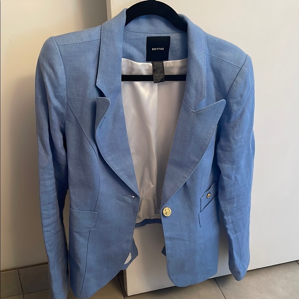Smythe Blue Sport Coat with Tailored Fit and Notched Lapels